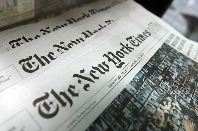 نیویورک تایمز یکی از مشهورترین و پرتیراژترین روزنامه های جهان است.